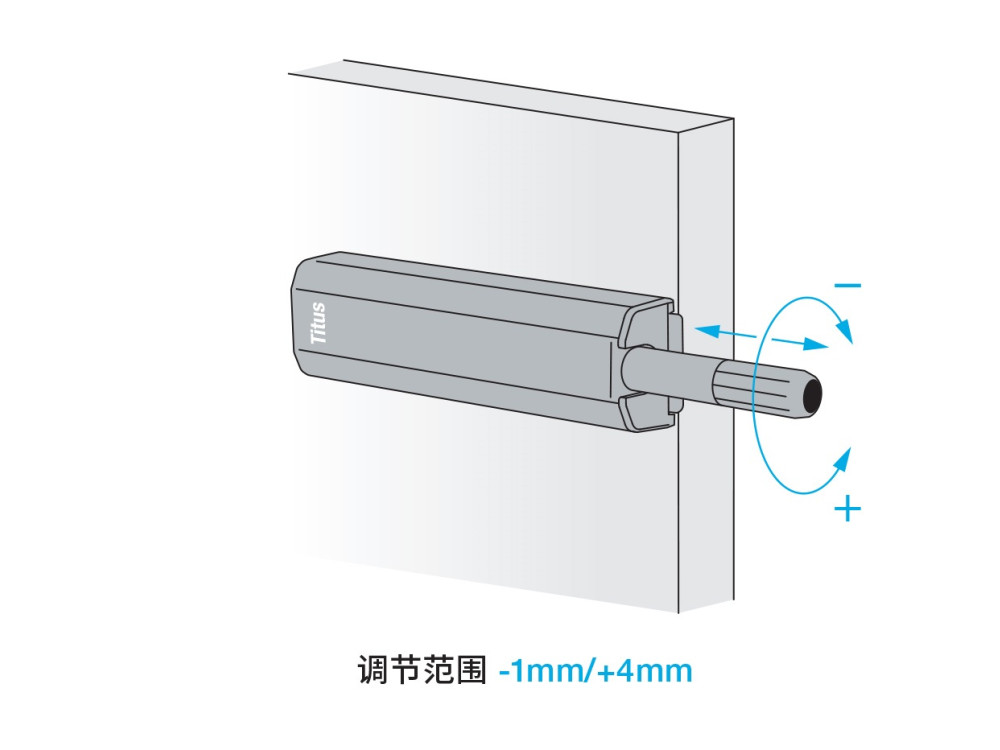 Titus Push Latch S2 depth adjustment CN RGB