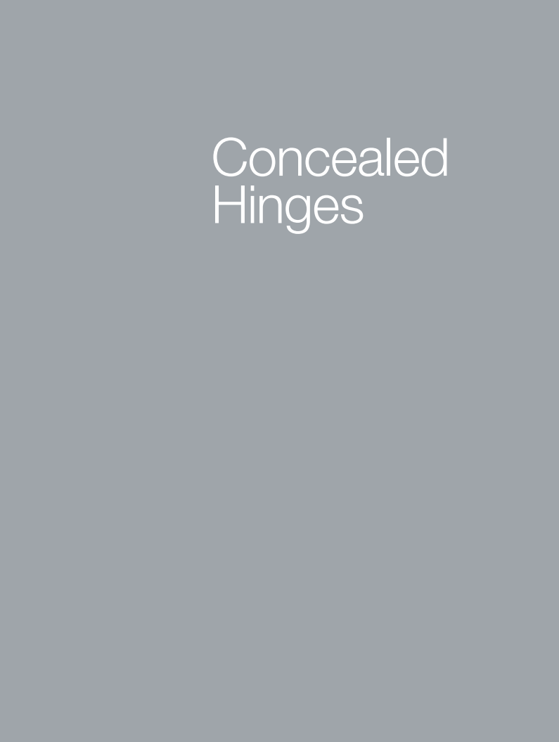 Concealed hinges and Glissando   catalogue EN image