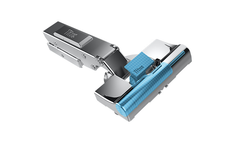 Titus NEW CI   T type TLM Nickel   features   damper inside   blue lines A   isolated on white   RGB 01