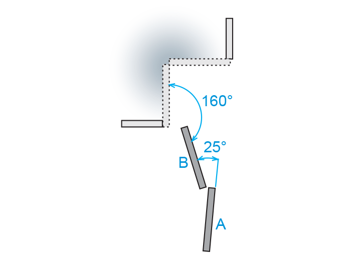 Titus T-Type Pie Cut Hinge for Two-Step Cabinet Door Opening