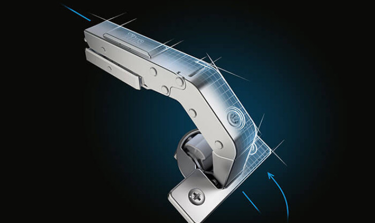 Titus T-type Pie Cut hinge for corner cabinets
