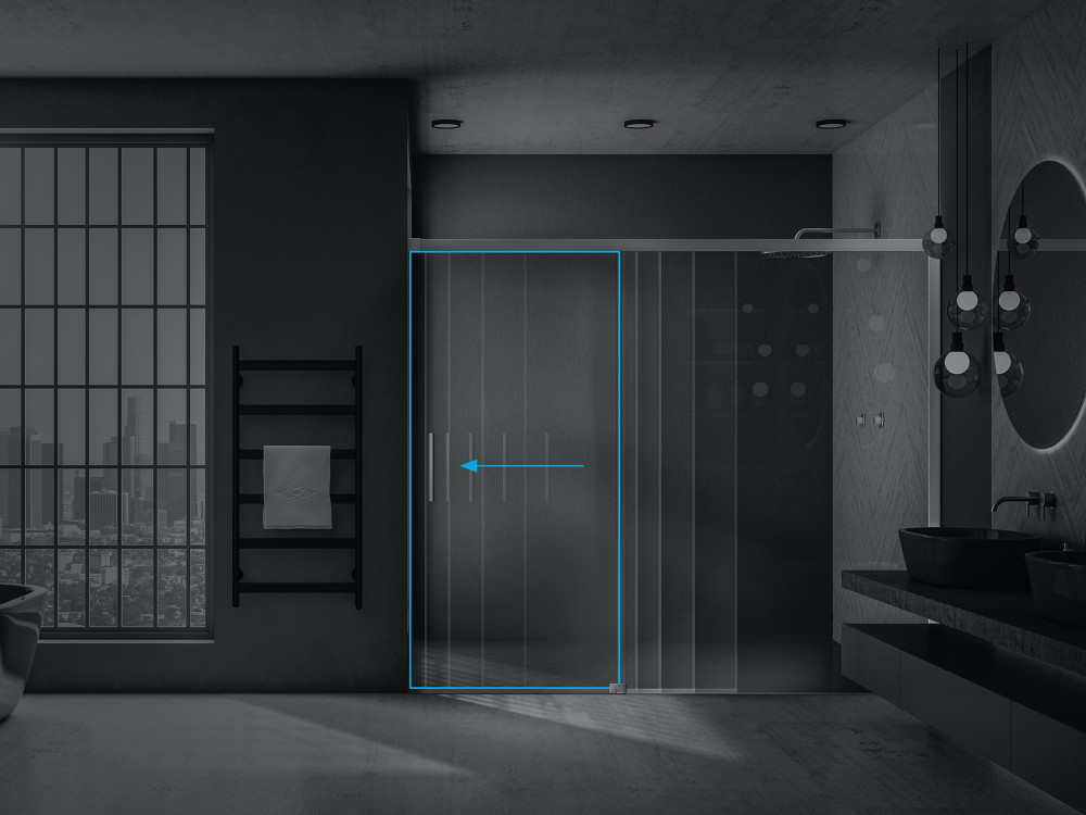 damping shower blue lines
