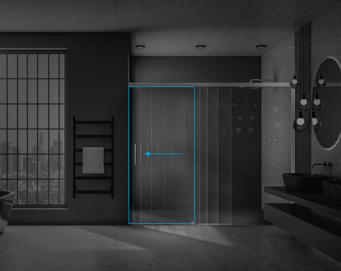 damping shower blue lines