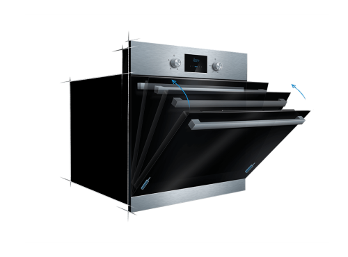 Soft closing for kitchen ovens
