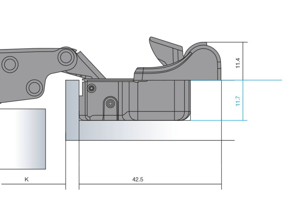 One Concealed Hinge for Doors of Different Dimensions