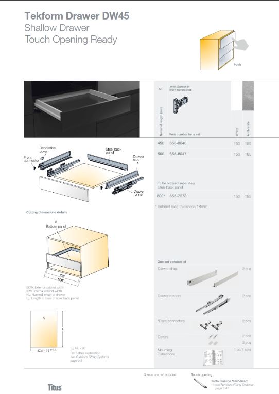 Tekform Drawer DW45