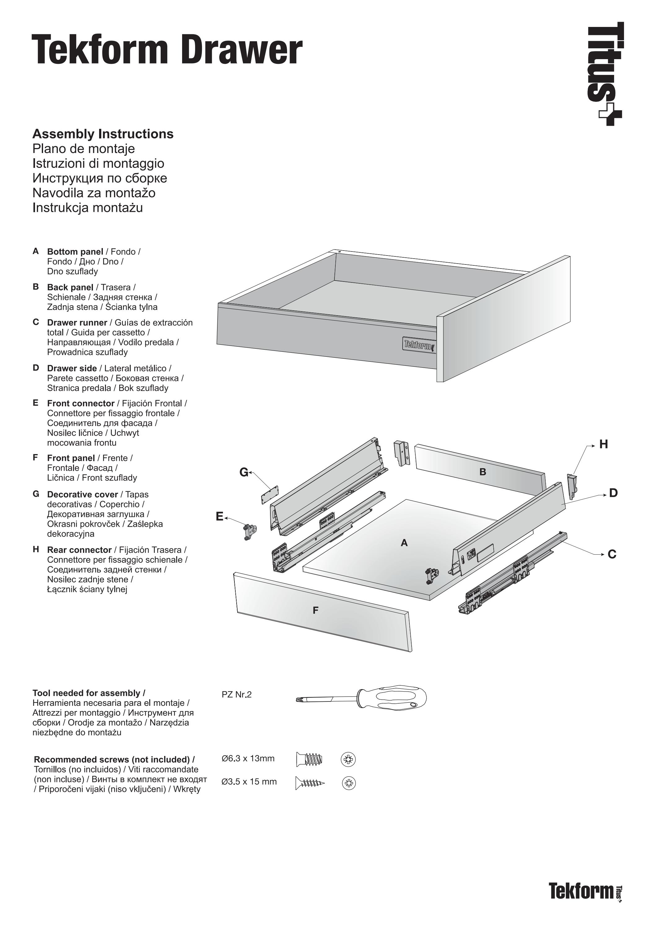 tekform drawer mounting instructions en v2